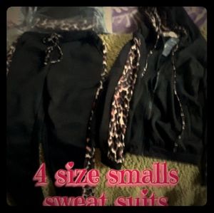 Size small cheeta print sweat suit